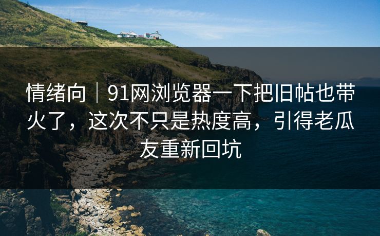 情绪向｜91网浏览器一下把旧帖也带火了，这次不只是热度高，引得老瓜友重新回坑