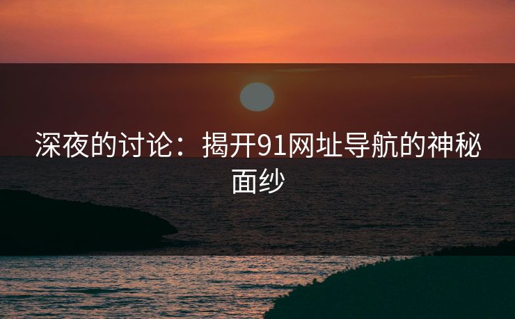 深夜的讨论：揭开91网址导航的神秘面纱