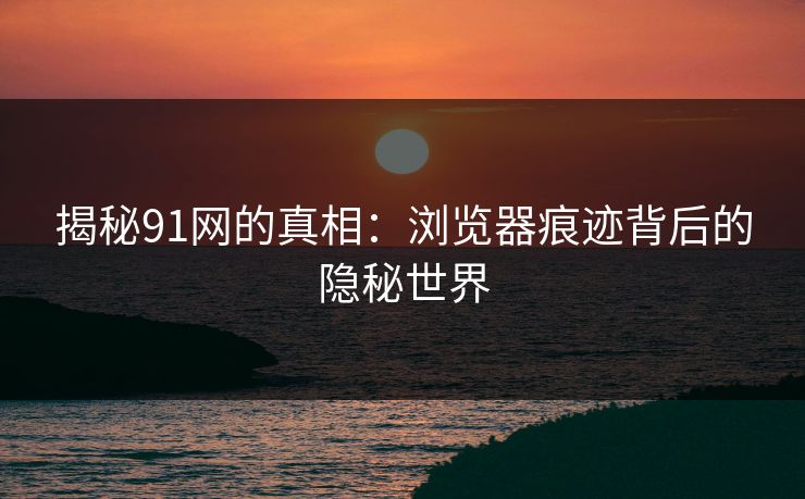 揭秘91网的真相：浏览器痕迹背后的隐秘世界