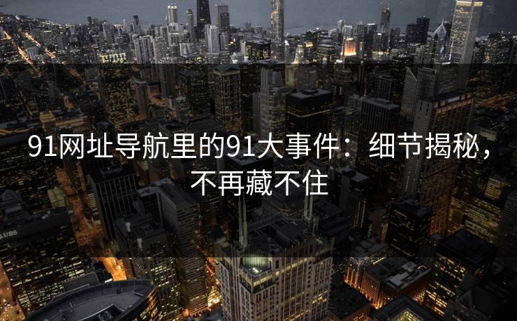 91网址导航里的91大事件：细节揭秘，不再藏不住