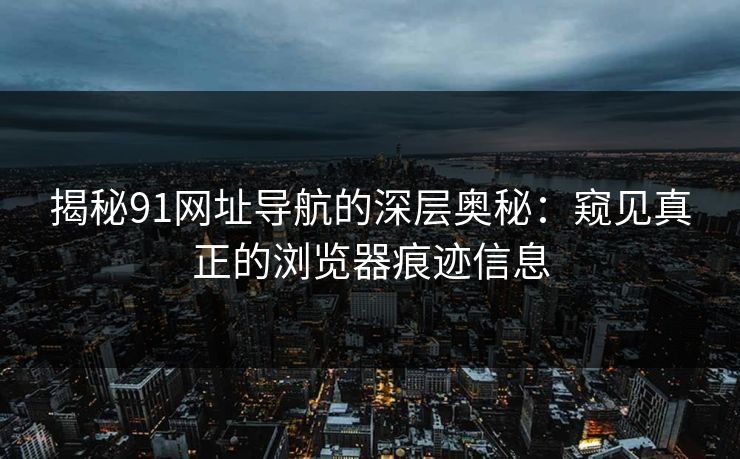 揭秘91网址导航的深层奥秘：窥见真正的浏览器痕迹信息